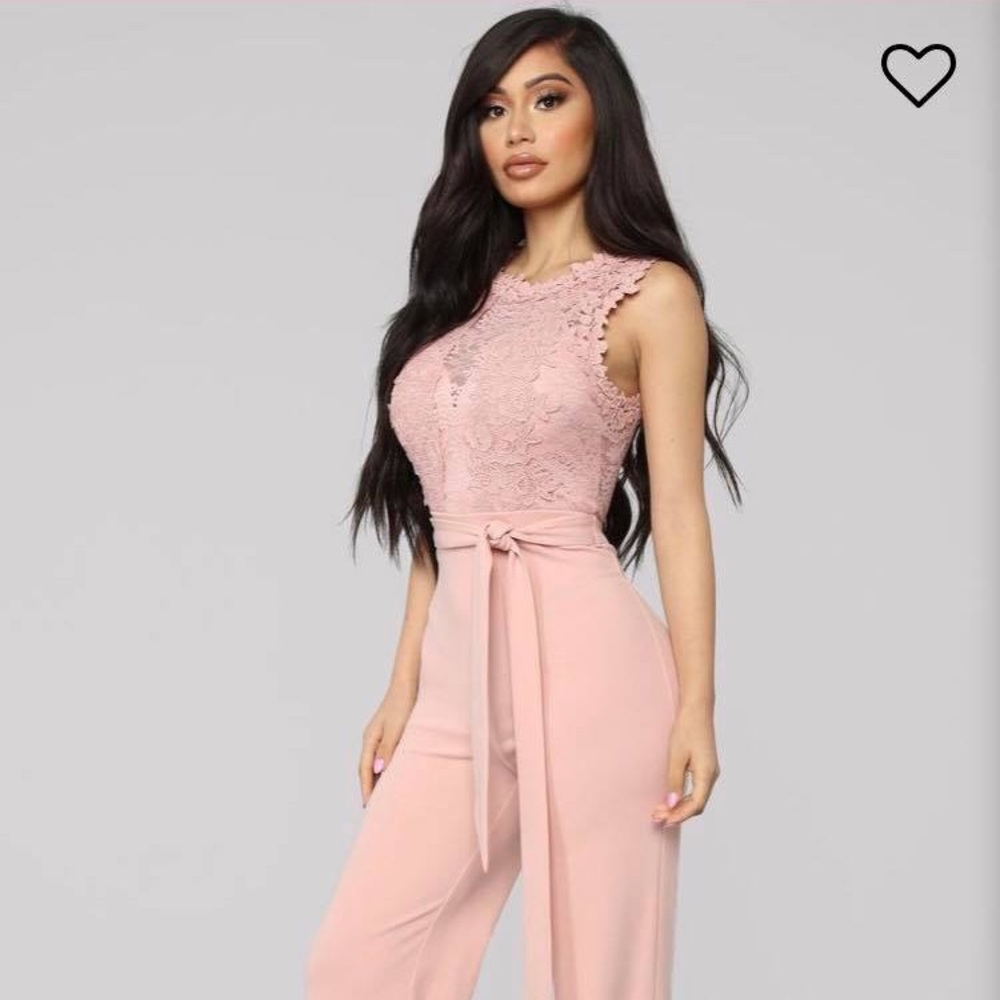 Lacy Blush Jumpsuit